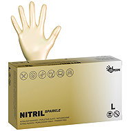 ESPEON Nitril Sparkle pearlescent gold sized. L, 100 pcs - Medical Gloves