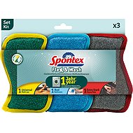 SPONTEX Flex&Wash Set 3 pcs - Dish Sponge