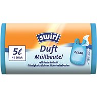 SWIRL Scented Waste Bags with Ocean Scent 5l, 45 Pcs - Bin Bags