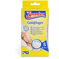 SPONTEX Goldfinger Disposable Latex Gloves, 10pcs, size S - Work Gloves