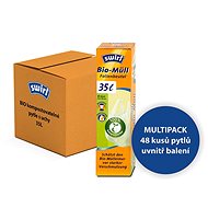 SWIRL BIO compostable bags with handles 35 l, 8 × 6 pcs - Bin Bags
