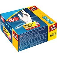 FINO Latexové rukavice 50 ks, veľkosť M (biele) - Gumené rukavice