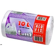 ALUFIX Garbage Bags Binding with Handles 60l, 71 × 16 × 64cm, Colour of White, 12 pcs/Roll - Bin Bags