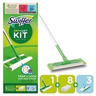 SWIFFER Sweeper induló készlet padlóápoláshoz: 1 nyél, 8 darab Dry, 3 darab nedves törlőkendő - Felmosó