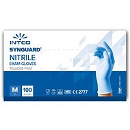 INTCO - Egyszer használatos nitril vizsgálókesztyű (nem steril, púdermentes) (M méret) - Egyszer használatos kesztyű
