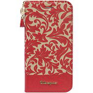 Uunique flip Damask Folio iPhone 7/8 Red/Beige - Mobiltelefon tok