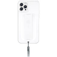 UNIQ Hybrid iPhone 12 Pro Max Heldro Antimicrobial Case with FlexGrip Band and Finger Strap Clear - Phone Cover