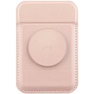 UNIQ Flixa magnetická peněženka a stojánek s úchytem, Blush pink -  MagSafe Wallet