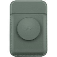 UNIQ Flixa magnetická peňaženka a stojanček s úchytom, Lichen green - MagSafe peňaženka