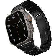 Uniq Osta článkový oceľový pre Apple Watch 49/45/44/42 mm, Midnight (Black) - Remienok na hodinky