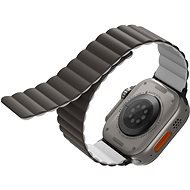 UNIQ Revix Reversible Magnetic Apple Watch 42/44/45/Ultra 49mm - szürke/fehér - Szíj