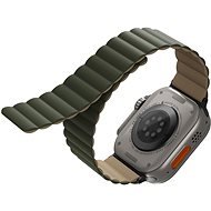 Uniq Revix Reversible Magnetic řemínek pro Apple Watch 42/44/45/Ultra 49mm zelený/hnědý - Watch Strap