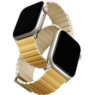 Uniq Revix Premium Edition Reversible Magnetic remienok na Apple Watch 41/40/38 mm žltý/béžový - Remienok na hodinky