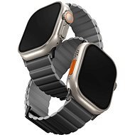 Uniq Revix Premium Edition Reversible Magnetic řemínek pro Apple Watch 49/45/44/42mm tmavě šedý/svět - Watch Strap