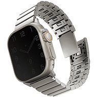 Uniq Strova Mag Profilstahl für Apple Watch 49/45/44/42mm, Titanium (Silber) - Armband