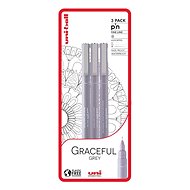 UNI PIN - Graceful Grey set of 3 liners, light grey - Fineliner Pens