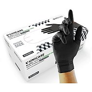 Unigloves Nitrile Gloves Black - Soft Black L - Medical Gloves