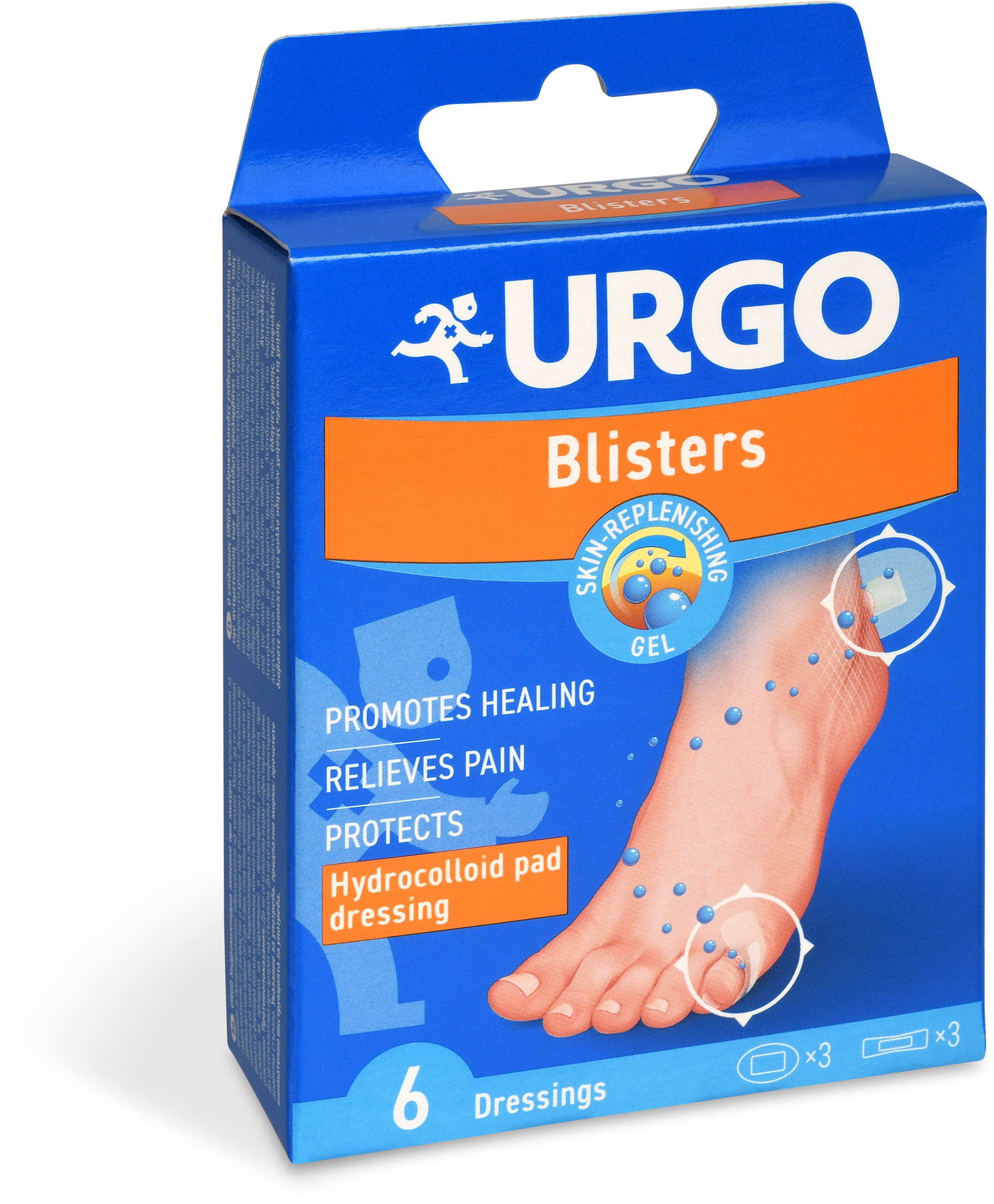 URGO BLISTERS Hydrocolloid Patch for Blisters 6 pcs - Plaster