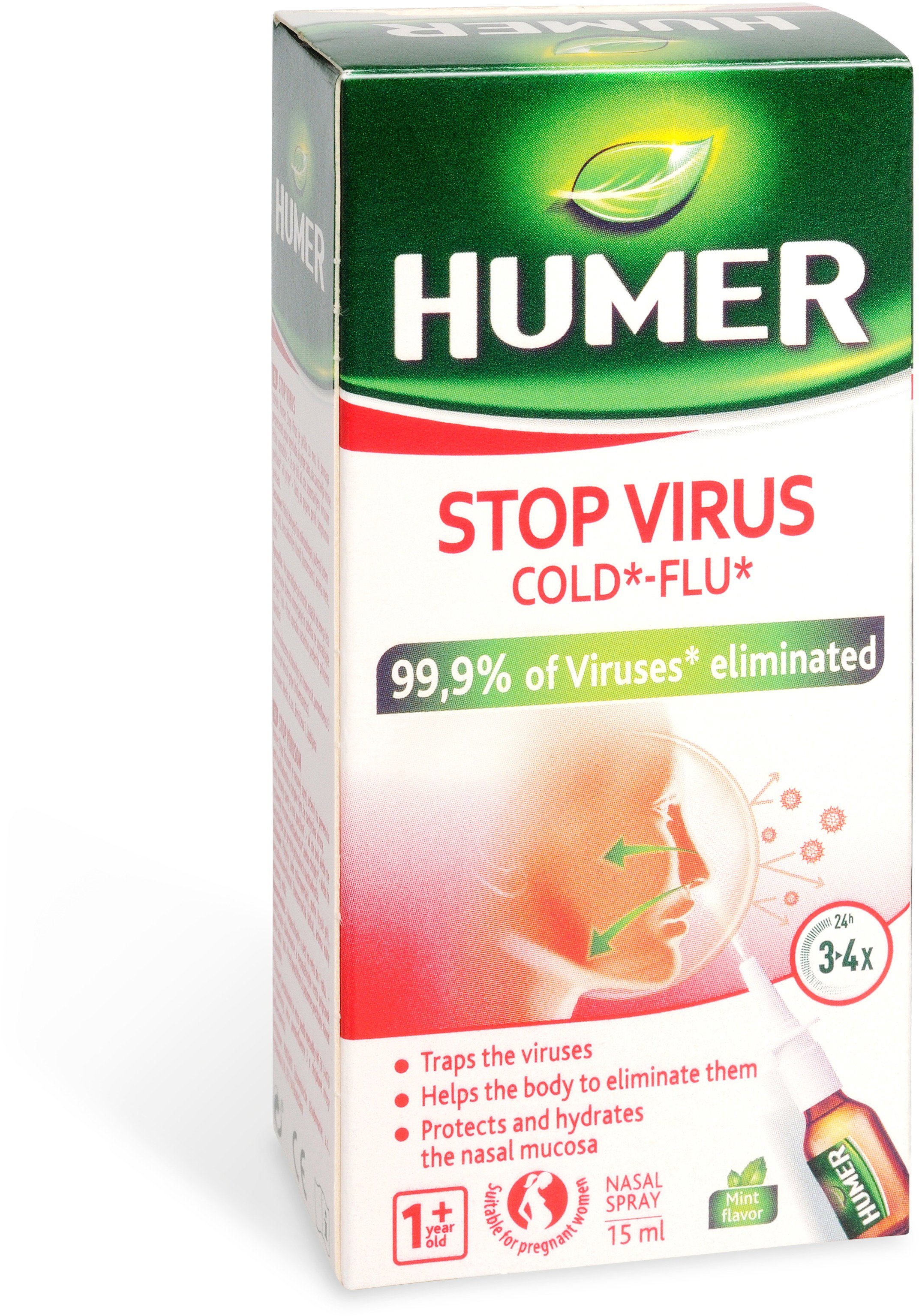 HUMER Stop Virus Nasal Spray, 15ml - Medical Device