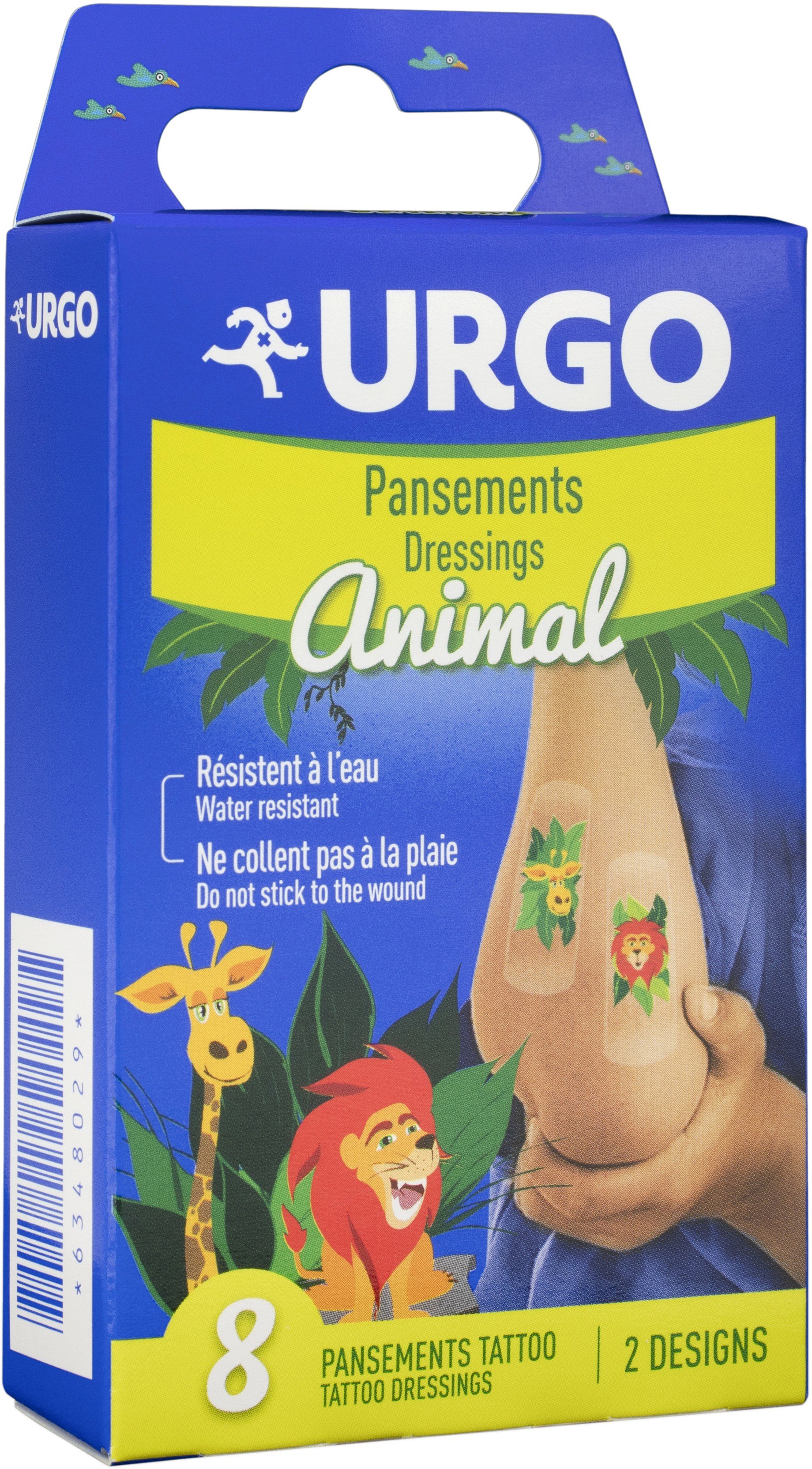 URGO TATTOO Animal Children's Plasters 8 pcs - Plaster