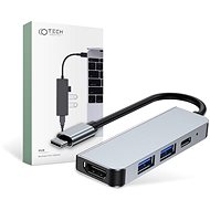 Tech-Protect V2 HUB adaptér 2 × USB / USB-C / HDMI, šedý - USB Hub