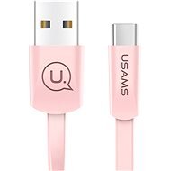USAMS US-SJ200 U2 Type-C (USB-C) to USB Flat Data Cable 1.2m Pink - Data Cable