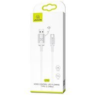 USAMS US-SJ287 U16 Voice Control LED Flowing Type-C (USB-C) to USB Cable White - Data Cable