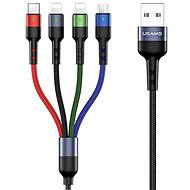 USAMS US-SJ410 U26 4in1 Charging & Data Cable 0.35 m black - Adatkábel