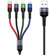 USAMS US-SJ410 U26 4-in-1 Charging & Data Cable 0.35m Black - Data Cable