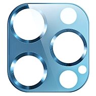 USAMS US-BH707 Metal Camera Lens Glass Film for iPhone 12 Pro Max blue - Objektiv-Schutzglas