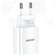 USAMS T18 Single USB Travel Charger 10.5W White - AC Adapter