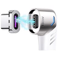 USAMS US-SJ486 AU13 Type-C to Type-C 100W PD Magnetic Adapter, White - USB Adapter