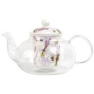 Teapot LEVAN, GLASS, KERAM. LID AND SIEVE 0.6L - Teapot