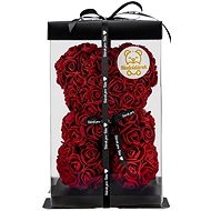 Classic Teddy Bear 25cm gift wrapped - dark red - Rose Bear