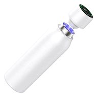 UVTECH Self-cleaning antibacterial thermo bottle AGUA-C Pro 600ml, colour: White - Thermos