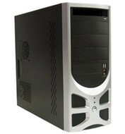 FOXCONN MiddleTower 3GTLA-570A černo-stříbrný (black-silver), ATX 350W P4, 4x5.25", 1x+4x 3.5", 2x U - PC Case