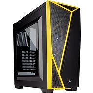 Corsair SPEC-04 Black/Yellow Carbide Series black/yellow with transparent side - PC Case
