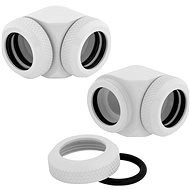 Corsair Hydro X Series XF Hardline 90° 14mm OD Fitting Twin Pack White - Fitting
