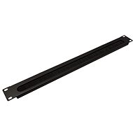 VALUE 19" cable entry 1U, brush, black - Cable Organiser