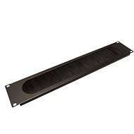 VALUE 19" cable entry 2U, brush, black - Cable Organiser