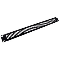 VALUE 19" ventilation panel, 1U, black - Blanking Plate