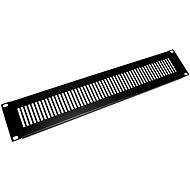 VALUE 19" ventilation panel, 2U, black - Blanking Plate
