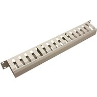 VALUE 19'' 1U, metal panel with cover, through, 40×60mm, grey - Cable Organiser
