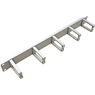 VALUE 19'' tie-out panel 1U, single-sided, 5× plastic clamp "C", grey - Cable Organiser