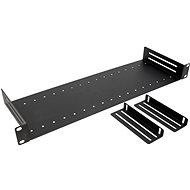 Value 19" shelf with dividers, 150 mm, 1U, black - Shelf