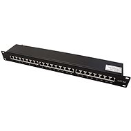 VALUE Patchpanel 19'' cat. 6a, shielded with cover, 24 ports, black - Patch Panel