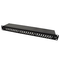 VALUE Patchpanel 19'' cat. 6a, unscreened with cover, 24 ports, black - Patch Panel