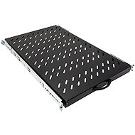 Value 19'' shelf 1U, pull-out, 700 mm, max. 25 kg, black - Shelf
