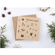 Be Nice Christmas Card - "Natural Brown" - Greeting Card