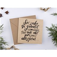 Be Nice Christmas Card - "I can't wrap my heart for you" - Greeting Card